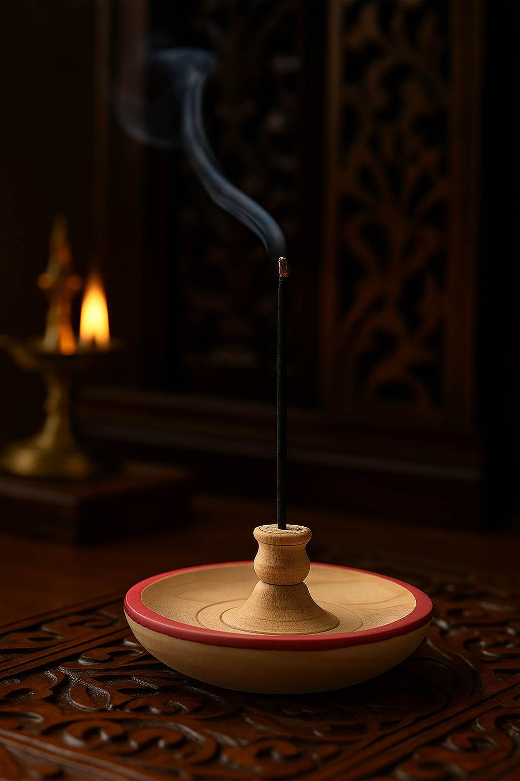 HITHA HANDCRAFTED WOODEN INCENSE STICK HOLDER-WHERE AROMA MEETS ART