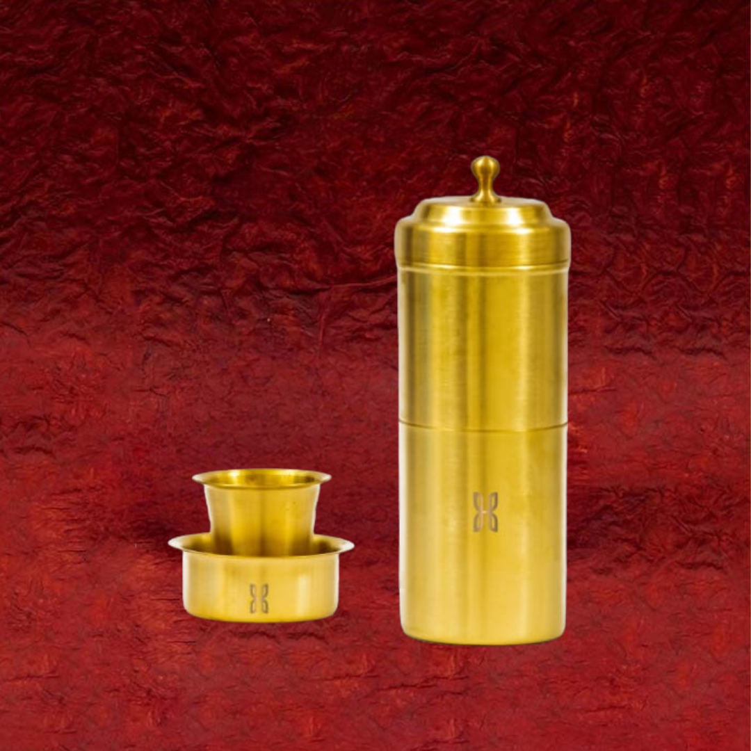 BRASS 3 PIECE COFFEE SET
