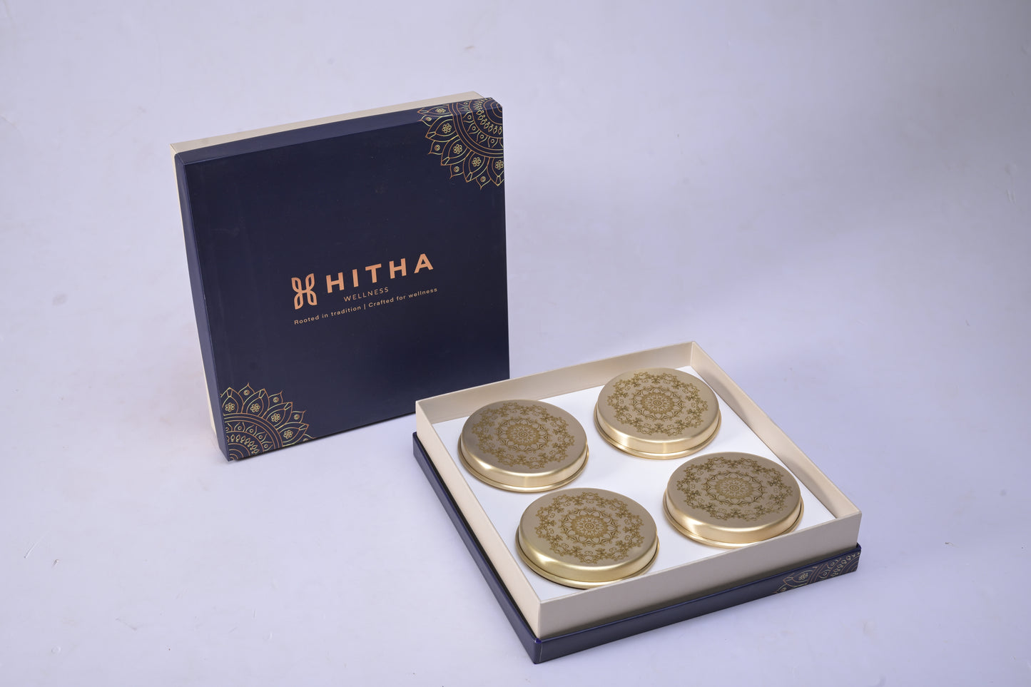 KAYRA SMALL ROUND STORAGE GIFT BOXES- SET OF 4