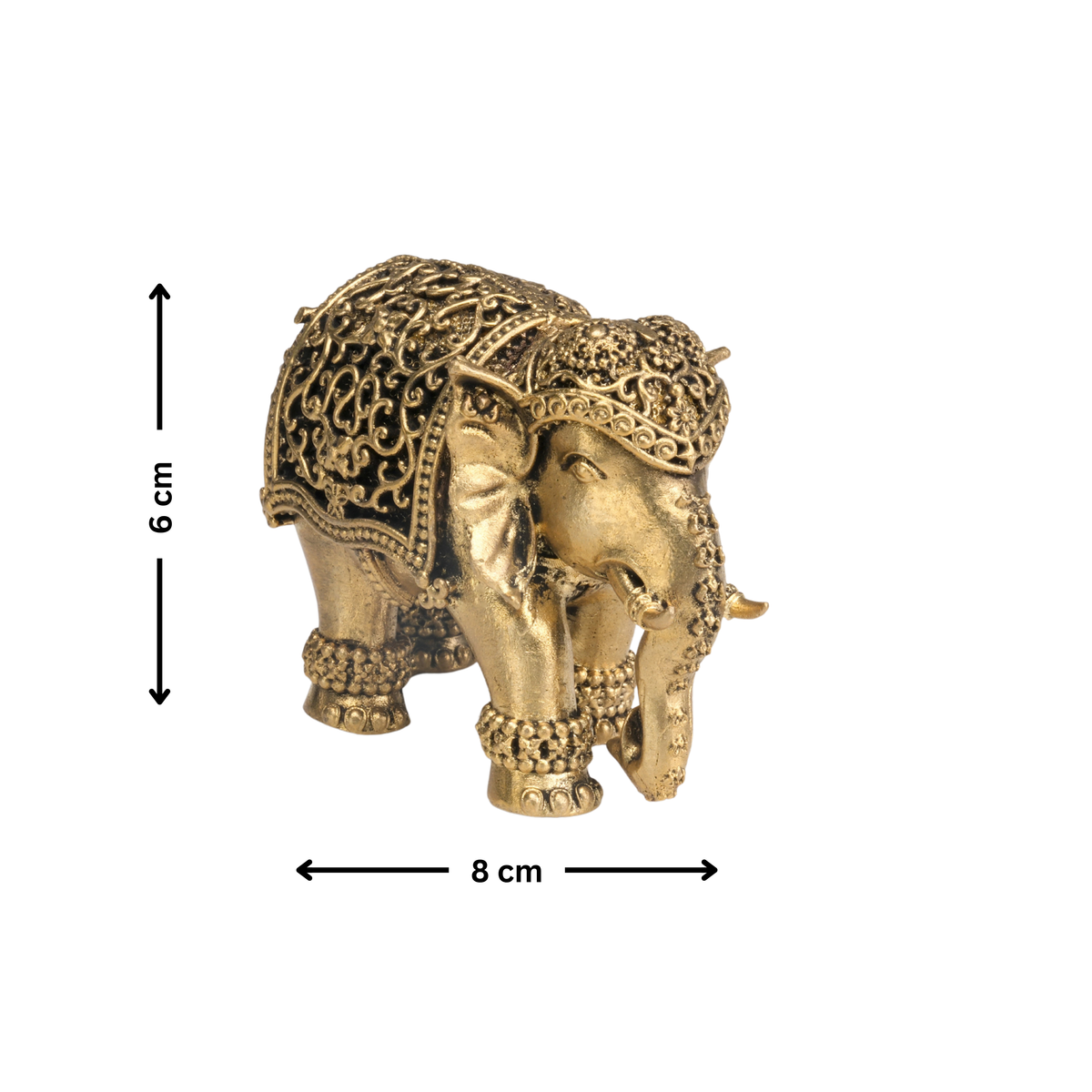 Ornate Brass Elephant Figurine