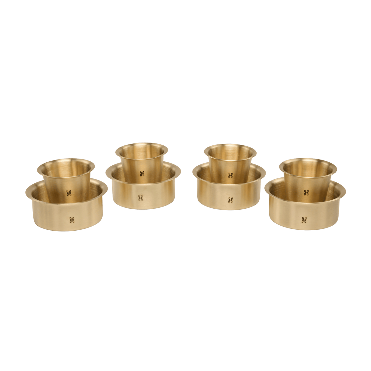 BRASS DABARA TUMBLER-Big Dabara - 160 ml Tumbler-SET OF 4