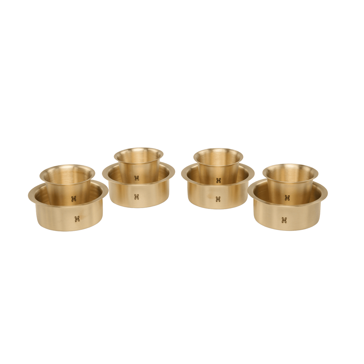 BRASS DABARA TUMBLER -Small Dabara - 130 ml Tumbler -SET OF 4