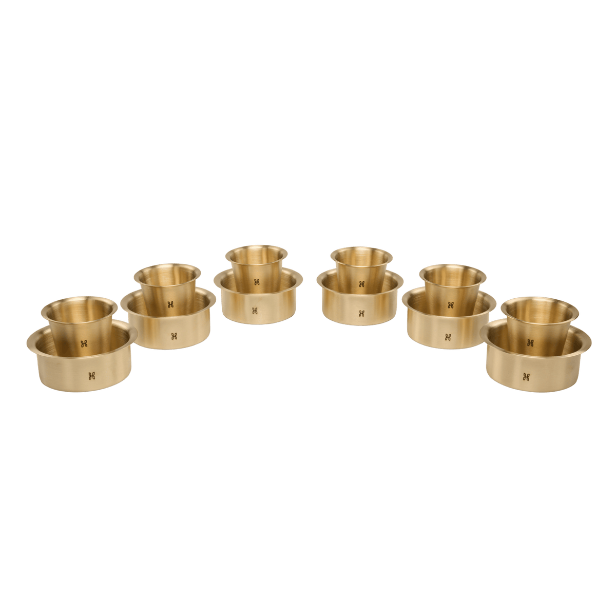 BRASS DABARA TUMBLER-Big Dabara - 160 ml Tumbler-SET OF 6