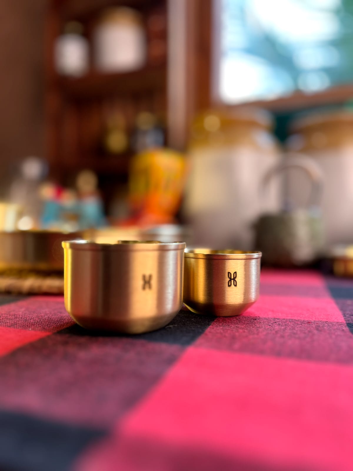 BRASS DINNER SET 3 - 7 PIECE SET