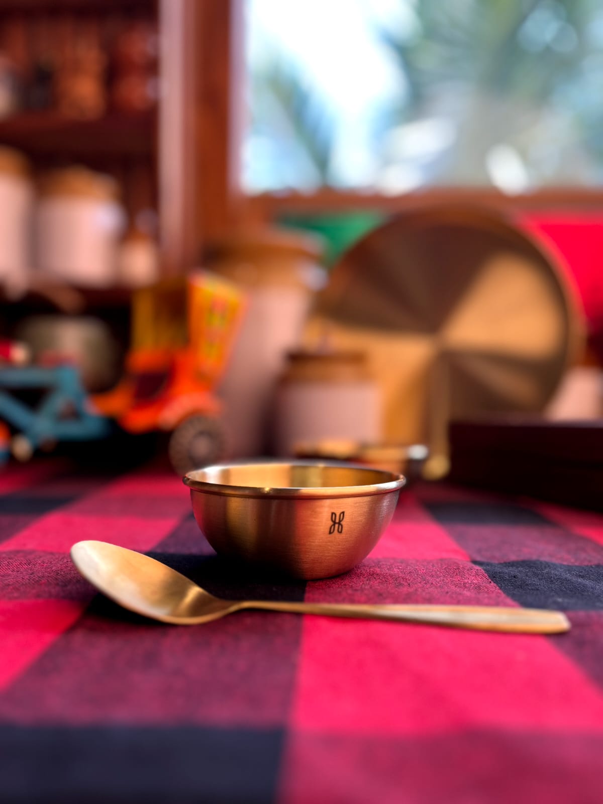 BRASS DINNER SET 3 - 7 PIECE SET