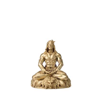 Brass Meditating Lord Shiva Idol