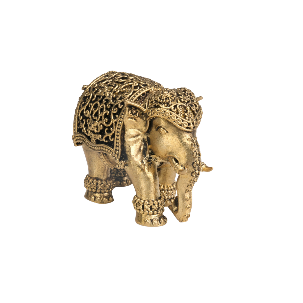 Ornate Brass Elephant Figurine