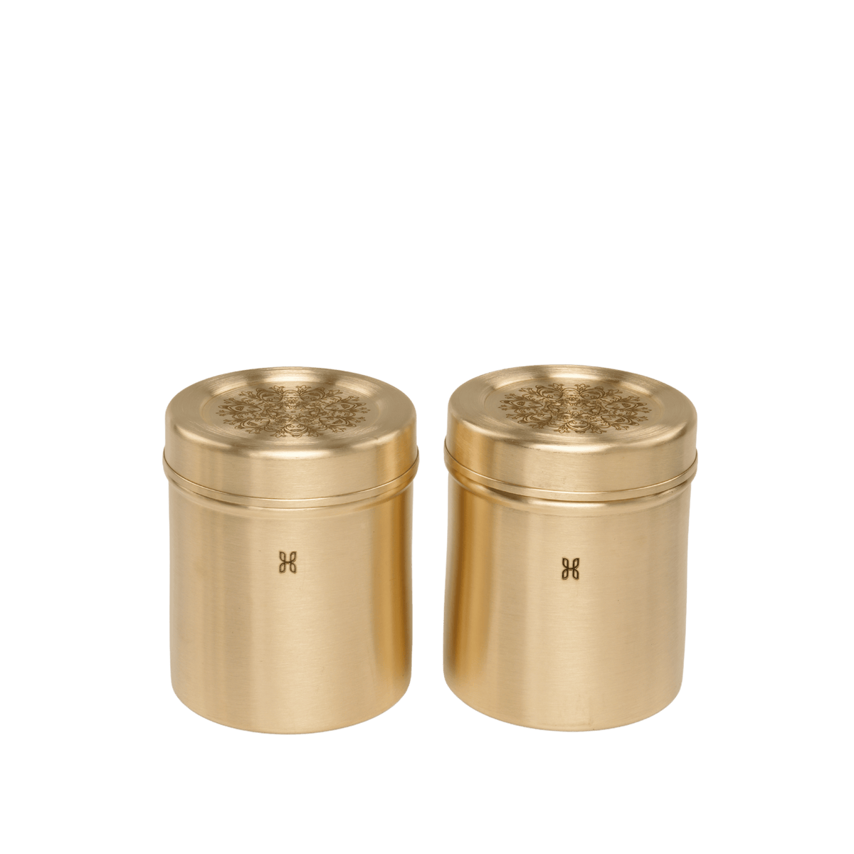 BRASS DHRUVA DEEP DABBA 500 ML -SET OF 2