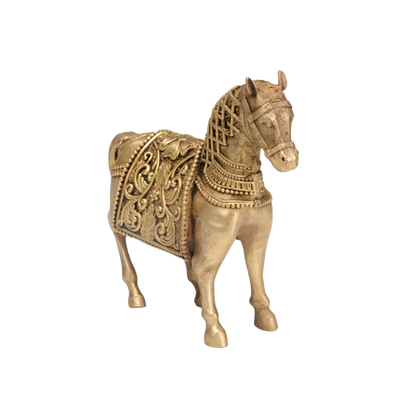 Ornate Brass Horse Figurine