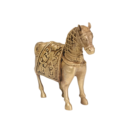 Ornate Brass Horse Figurine