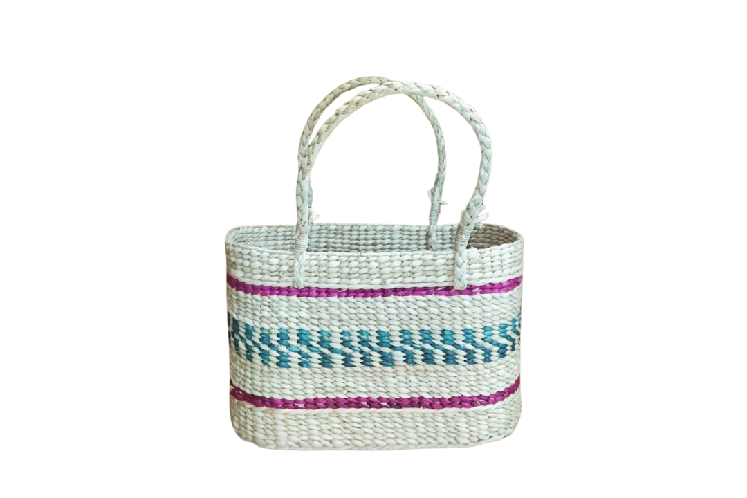 HITHA SEAGRASS HANDWOVEN - MULTICOLOUR SHOPPING BAG