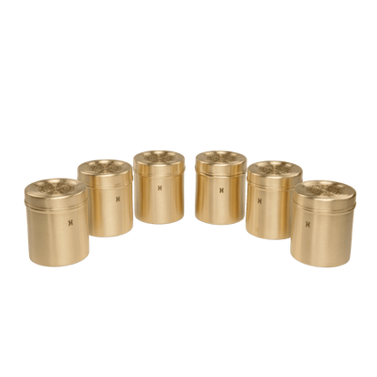 BRASS DHRUVA DEEP DABBA 500 ML-SET OF 6