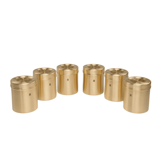 BRASS DHRUVA DEEP DABBA 500 ML-SET OF 6