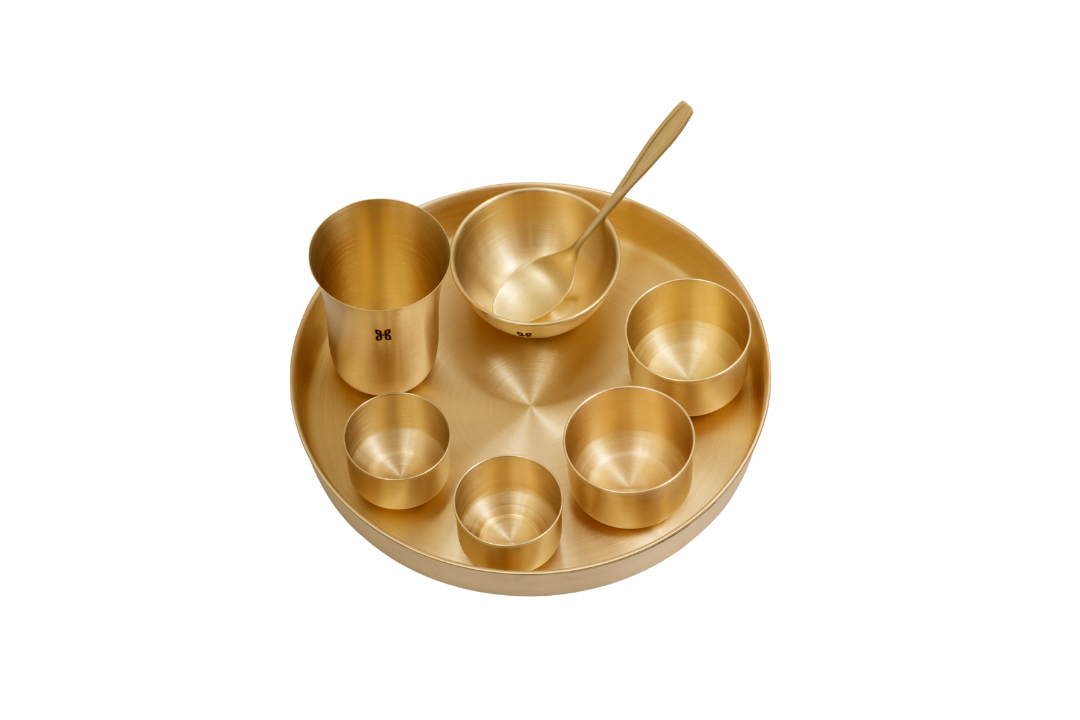BRASS DINNER SET  - 6 PIECE SET