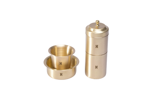 BRASS 3 PIECE COFFEE SET