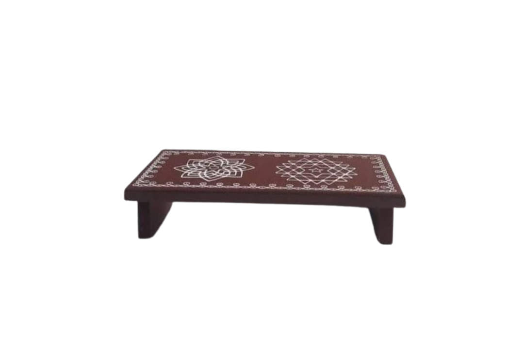 Handcrafted Wooden Pooja Plate Stand