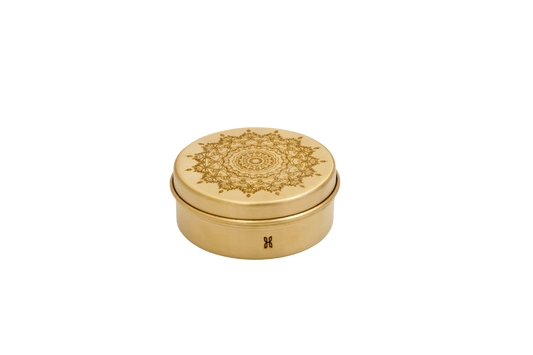 BRASS KAYRA BRASS SMALL ROUND STORAGE BOXES