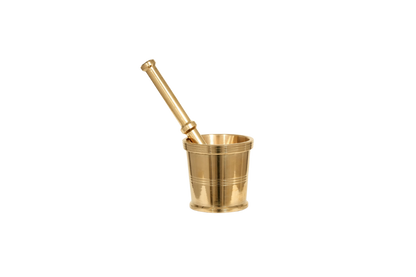 BRASS MORTAR AND PESTLE
