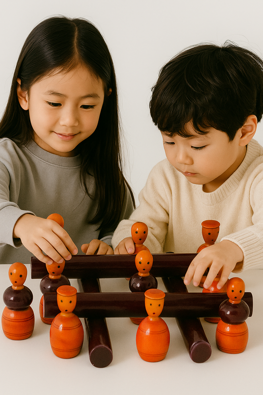HITHA HANDCRAFTED WOODEN TIC TAC TOE GAME -PLAY SMART PLAY NATURAL