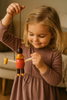 HITHA HANDCRAFTED WOODEN HANGING MONKEY PUPPET-HANG,PLAY,LAUGH
