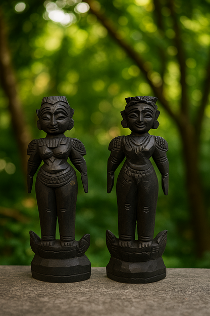 HITHA HANDCRAFTED WOODEN MARRAPACHI BOMMAI- THE ETERNAL COUPLE