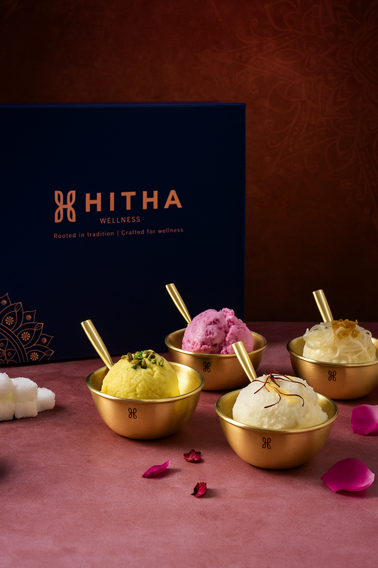 THE BHOGINI CUPS AND SPOON GIFT BOX SET OF 4