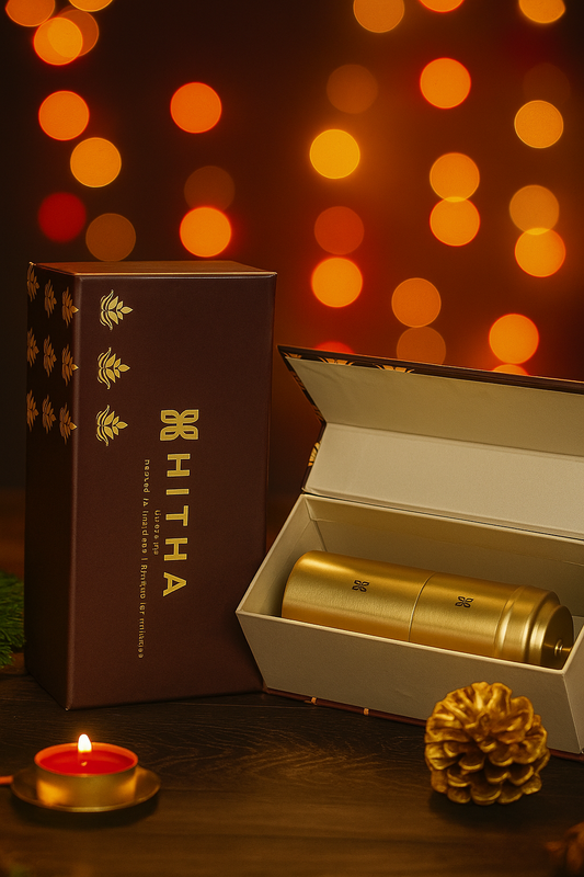 HITHA BRASS COFFEE FILTER GIFT SET