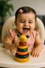HITHA HANDCRAFTED WOODEN CLOWN STACKING TOY-STACK,PLAY,SMILE