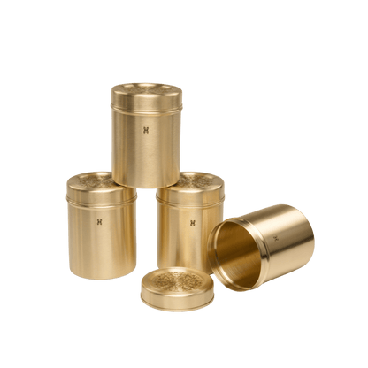 BRASS DHRUVA DEEP DABBA 750 ML-SET OF 4