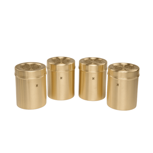 BRASS DHRUVA DEEP DABBA 750 ML-SET OF 4