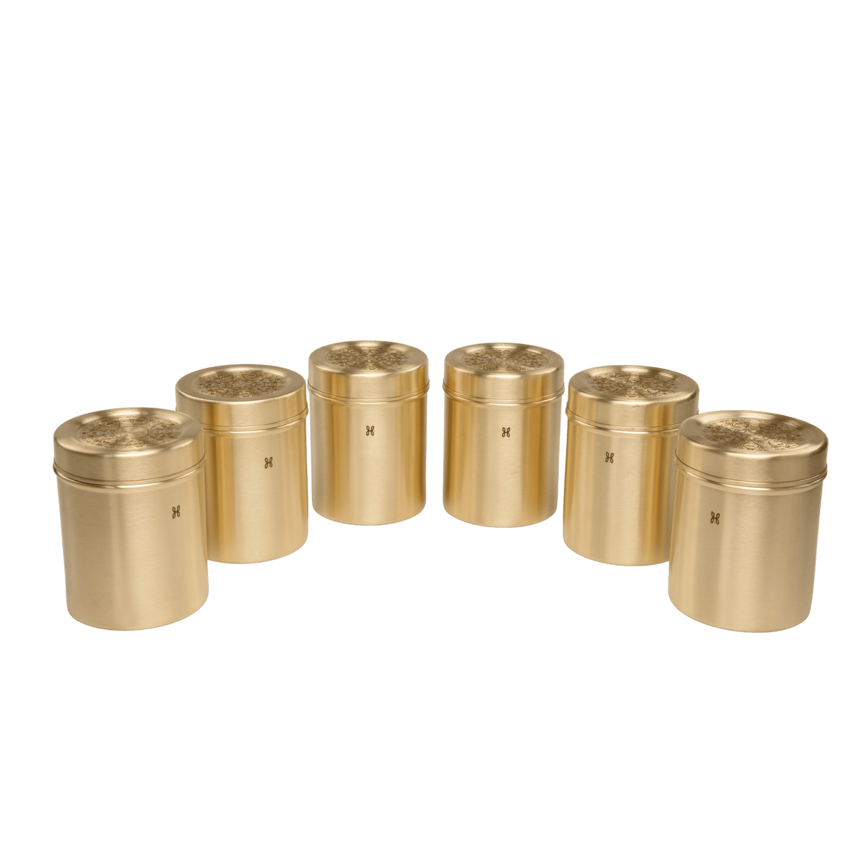 BRASS DHRUVA DEEP DABBA 750 ML-SET OF 6