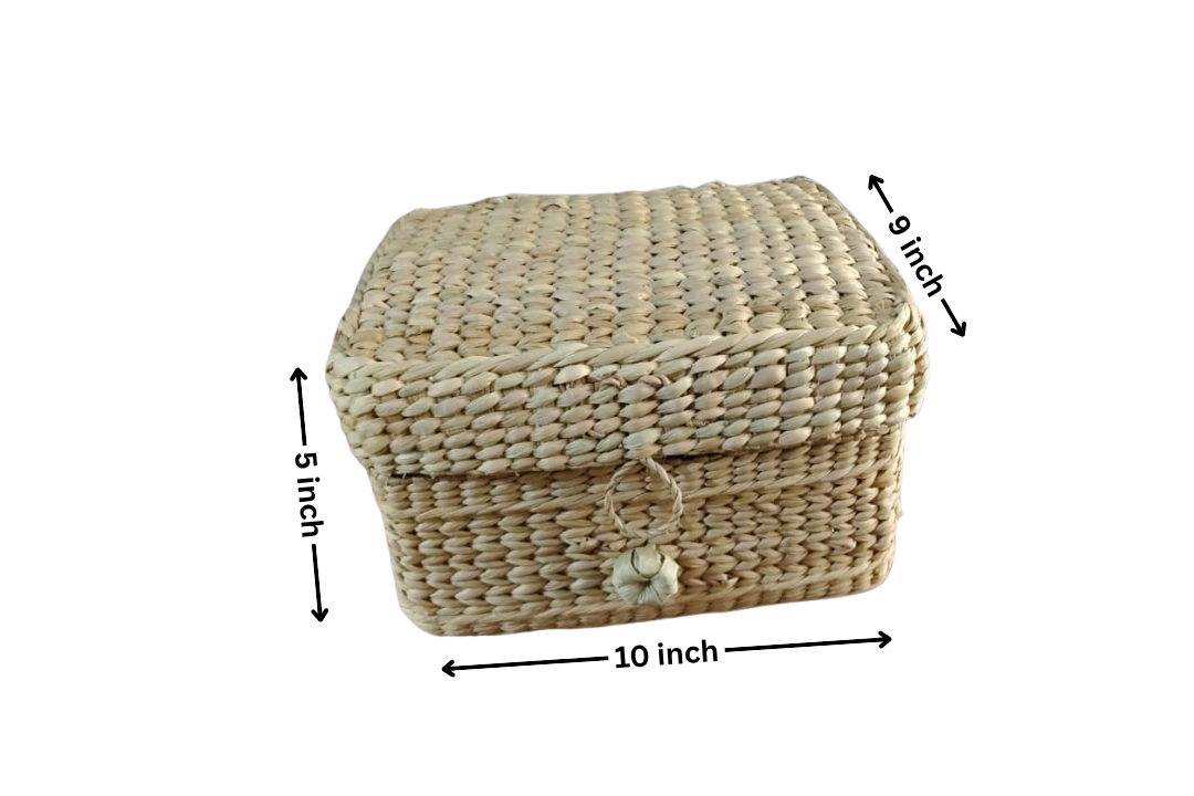 HITHA SEAGRASS HANDWOVEN-BOX WITH LOCK