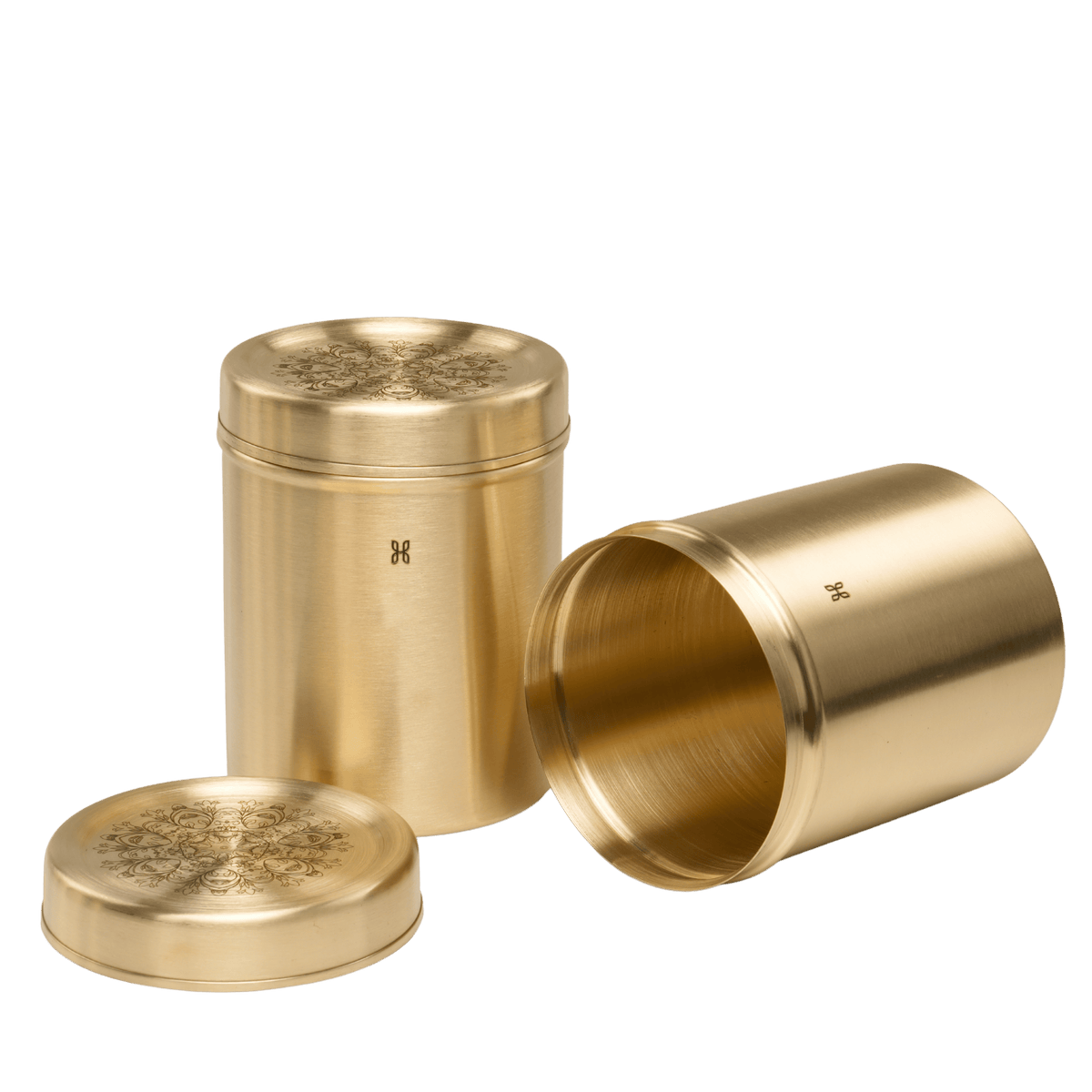 BRASS DHRUVA DEEP DABBA 950 ML -SET OF 2