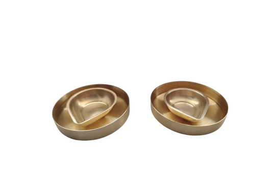 BRASS BHRAMA MUHURTA DIYA SET