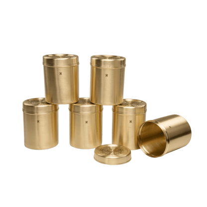BRASS DHRUVA DEEP DABBA 950 ML-SET OF 6
