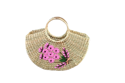 HITHA SEAGRASS HANDWOVEN -HALF MOON BAG
