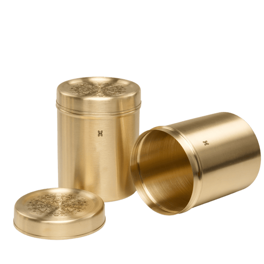 BRASS DHRUVA DEEP DABBA 1250 ML-SET OF 2