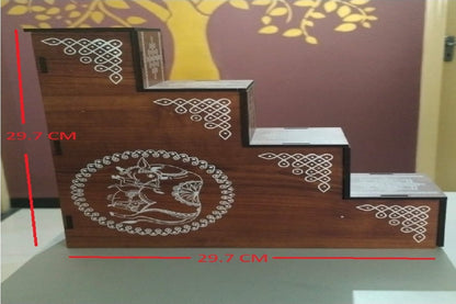 Wooden 4-Step Table Stand
