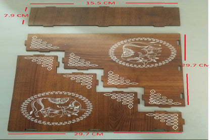 Wooden 4-Step Table Stand