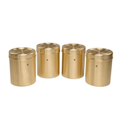 BRASS DHRUVA DEEP DABBA 1250 ML-SET OF 4