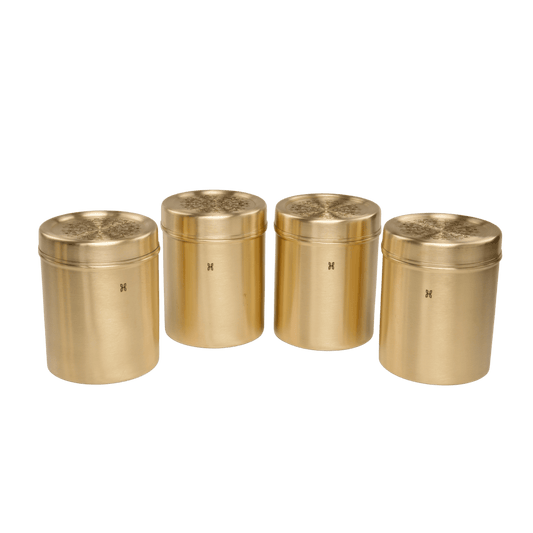 BRASS DHRUVA DEEP DABBA 1250 ML-SET OF 4