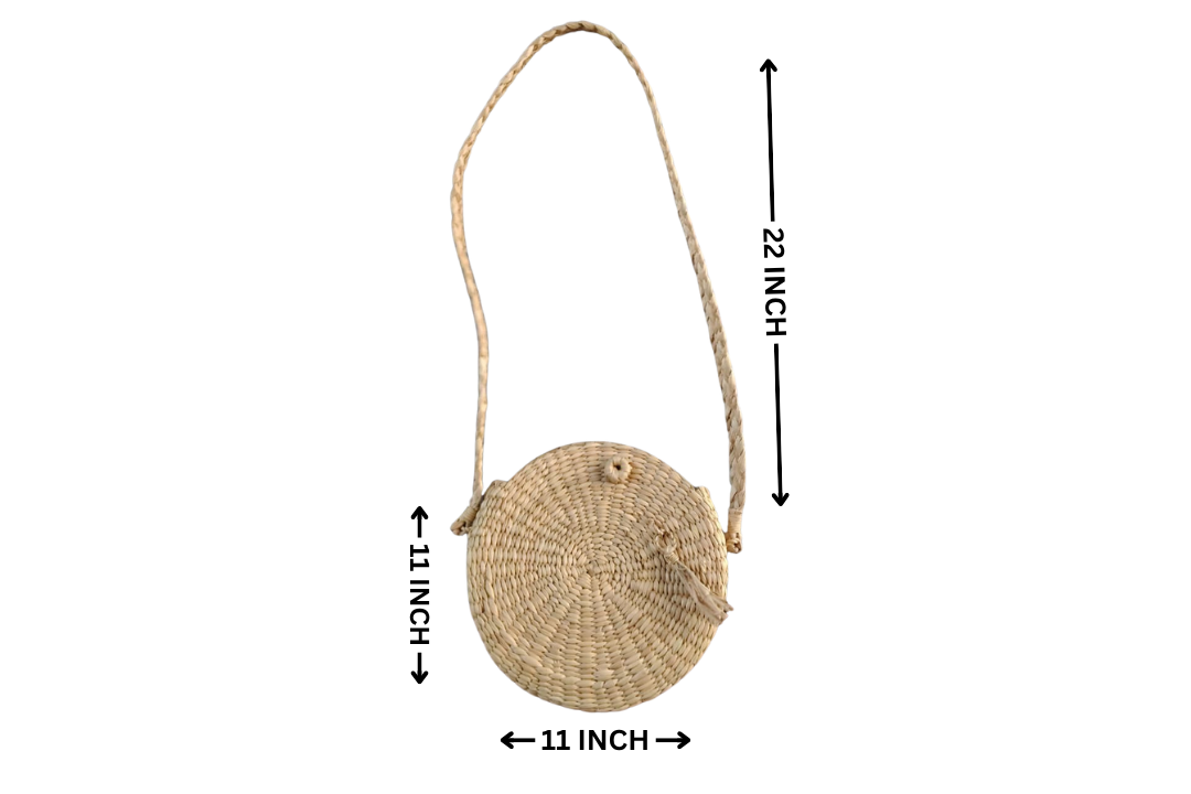 HITHA SEAGRASS HANDWOVEN- ROUND LONG BAG-EKG024