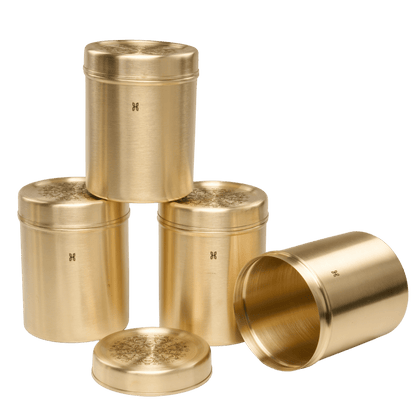 BRASS DHRUVA DEEP DABBA 1250 ML-SET OF 4