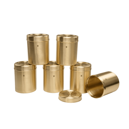 BRASS DHRUVA DEEP DABBA 1250 ML-SET OF 6