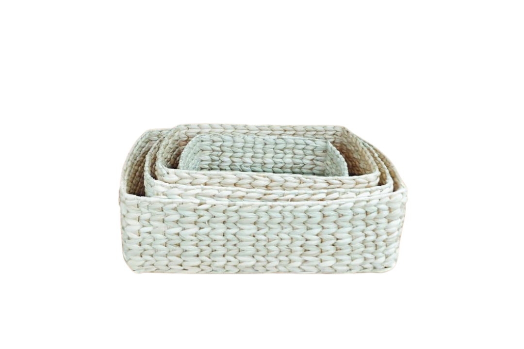 HITHA SEAGRASS HANDWOVEN -RECTANGULAR STORAGE BASKET