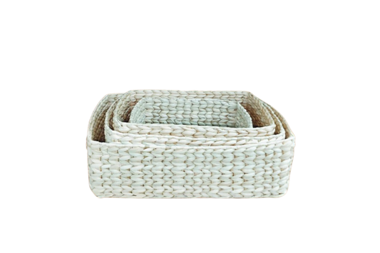 HITHA SEAGRASS HANDWOVEN -RECTANGULAR STORAGE BASKET