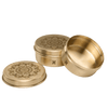 BRASS KAYRA BRASS SMALL ROUND STORAGE BOXES-120 ML-SET OF 2