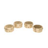 BRASS KAYRA BRASS SMALL ROUND STORAGE BOXES-200 ML-SET OF 4