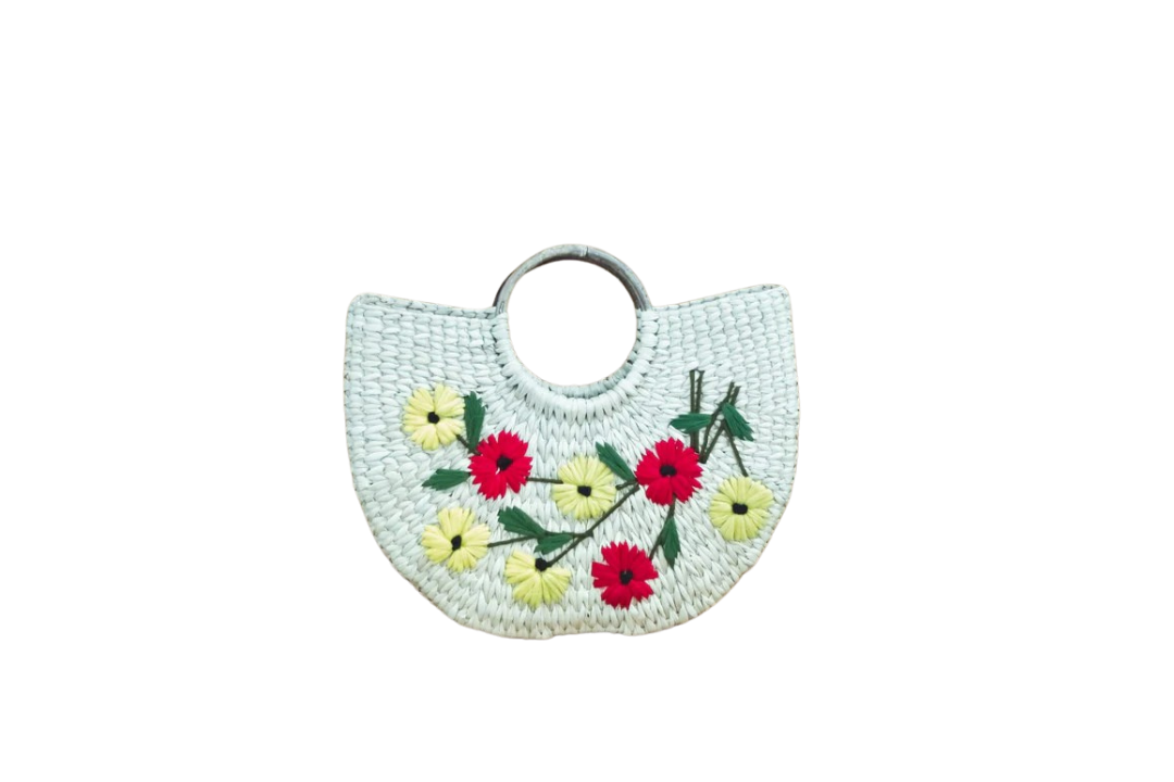 HITHA SEAGRASS HANDWOVEN -HALF MOON BAG