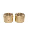 BRASS REYNA SNACK DABBA 480 ML -SET OF 2